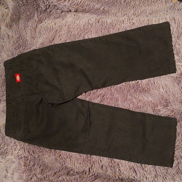Dickies workwear jr women sz 5 black flat front capri pants PacSun Y2K VINT - Picture 3 of 8